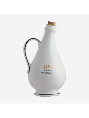 Oliera in Ceramica Dipinta a Mano con Manico - Orcio 500ml - Artigianato Made in Italy